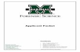 Applicant Packet - Marshall UniversityScene Investigation, Digital Forensics, DNA Analysis, ... Forensic Comparative Sciences Forensic Statistics Forensic Analytical Chemistry ...