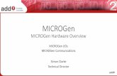 MICROGen - add2.co.uk · •May be configured with pull up or pull down resistors using internal switches. •Fixed gain (scaling via software possible) •Fixed anti-aliasing hardware