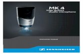 studio microphone - Sennheiser · 2018-03-13 · The MK 4 is a large diaphragm true condenser studio microphone for very detailed, professional studio recordings. Its outstanding