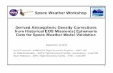 Derived Atmospheric Density Corrections from Historical ... · Derived Atmospheric Density Corrections from Historical EOS Mission(s) Ephemeris Data for Space Weather Model Validation