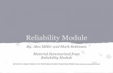 Reliability Module - Arizona State Universityorigins.sese.asu.edu/ses405/Student PPTs/SES405 Reliability Presentation.pdfperiod of approximately constant failure rate. The reliability