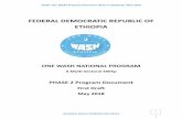 FEDERAL DEMORATI R EPULI OF ETHIOPIA 24... · Draft- One WASH Program Document Phase II Updating- May 2010 NATIONAL WASH COORDINATION OFFICE 1 FEDERAL DEMORATI R EPULI OF ETHIOPIA