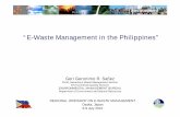 “E-Waste Management in the Philippines”gec.jp/gec/jp/Activities/ietc/fy2010/e-waste/ew_1-7.pdf · “E-Waste Management in the Philippines” ... • MRF of Lapu-Lapu City is