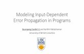 Modeling Input-Dependent Error Propagation in Programsblogs.ubc.ca/karthik/files/2018/06/DSN18_vtrident_talk.pdf · Evaluation: Performance • Wall -Clock Time • Sample 3,000 faults
