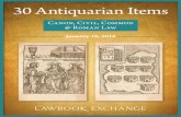 30 Antiquarian Items · The Lawbook Exchange, Ltd.30 Antiquarian Items January 16, 2018 With a Section on Canon-Law Jurisprudence 3. Bonacina, Martino [1585-1631]. Tractatus Tres