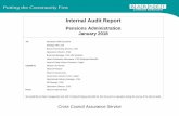 Internal Audit Report Pensions... · Internal Audit Report Pensions Administration January 2018 To: Assistant Chief Executive Strategic HR Lead Barnet Partnership Director, CSG Operations