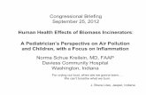 Human Health Effects of Biomass Incinerators A ... - Incinerators - Biomass/Documents/Briefing...Acute vs. Chronic Diseases • Modern medicine effective at treating trauma, infections,
