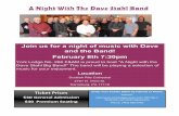 Join us for a night of music with Dave and the Band ...roadway with ount asie, Frank Sinatra and Ella Fitzgerald. Performing at the London Palladium with Sinatra, asie and Sara h Vaughan