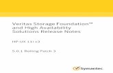 VeritasStorageFoundation and High Availability Solutions ... · VeritasStorageFoundation™ and High Availability Solutions Release Notes HP-UX 11i v3 5.0.1 Rolling Patch 3