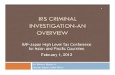 IRS CRIMINAL INVESTIGATION-AN OVERVIEWIRS CRIMINAL INVESTIGATION-AN OVERVIEW By Richard Speier Jr. Former Deputy Chief IRS CI. ... The Webster Report refocused CI Legal Source Tax