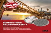 Deburr & Finish PRO Unitized Wheels · Ideal for API, Semi-Premium & Premium Oil Country Tubular Goods Threads Traditional Deburring Wheel Scotch-Brite Deburr & Finish PRO Pipes Per
