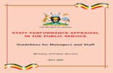 STAFF PERFORMANCE APPRAISAL IN THE PUBLIC SERVICE · PB Guidelines for Managers and Staff Guidelines for Managers and Staff 1 1.0 INTRODUCTION Performance Appraisal is the assessment