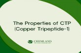 The Properties of CTP (Copper Tripeptide-1)OVERVIEW THE DEFINITION OF CTP Copper peptides are naturally occurring small protein fragments that have high affinity to copper ions. In