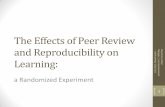 The Effects of Peer Review and Reproducibility on Learning · The Effects of Peer Review and Reproducibility on Learning: a Randomized Experiment -, sity 1 . Introduction Problem: