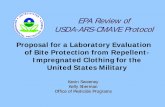 EPA Review of USDA-ARS-CMAVE Protocol...repellent efficacy of military uniforms containing 1% etofenprox Submitted by Dr. Ulrich Bernier, United States Department of Agriculture, Center