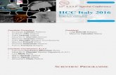 HCC Italy 2016 - appaisf.it · 12th A.I.S.F. Special Conference HCC Italy 2016 Roma 9-10 Giugno 2016 Auditorium Antonianum Comitato Promotore Giuseppe Cabibbo Palermo Umberto Cillo