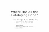 Where Has All the Cataloging Gone?documents.el-una.org/453/1/ELUNA2010-Friesen.pdf · Ebscohost megafile 1 Ebscohost business source 2 Ebscohost film and television lit index 1 Ebscohost