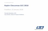 K+S Aktiengesellschaft Kepler Cheuvreux GCC 2018 · Food Processing E.g. extracting carrageenans from red algae that are used for thickening of products manufactured by the cosmetics