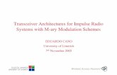 Transceiver Architectures for Impulse Radio Systems with M ...newyork.ing.uniroma1.it/neuwb/file/gm051107-Cano-Transceiver.pdf · Transceiver Architectures for Impulse Radio Systems