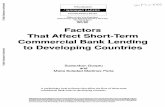 Factors That Affect Short-Term Commercial Bank Lending to ...documents.worldbank.org/curated/en/234041468741322082/pdf/multi-page.pdf · behavior of short-term commercial bank lending