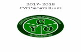 2017- 2018 CYO SPORTS RULES - Roman Catholic …2017-2018 CYO Sports Rules 3 Introduction CYO Athletics, Inc. oversees the CYO athletic programs for the Archdiocese of San Antonio.