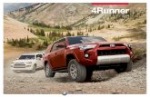 2014 4Runner eBrochure · A redesigned interior trim and new panel shape give you total control of 4Runner. Traction, power, temperature, available navigation 1 and a lot more are