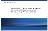 Introduction to Mixed Modeling Procedures · 112 F Chapter 6: Introduction to Mixed Modeling Procedures to provide a brief introduction and comparison of the procedures for mixed