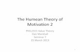 The Humean Theory of Motivation 2 - HKU Philosophy · an appropriate desire and a means‐end belief, where belief and desire are distinct existences [from the Humeantheory of pyschology]