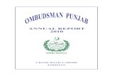 ANNUAL REPORT 2010 - Ombudsman Punjab Report 2010.pdfD.O.NO.POP/1-786/2010 OFFICE OF THE OMBUDSMAN, PUNJAB 2-BANK ROAD, LAHORE Dated Lahore the March, 2011 My Dear Governor, It gives