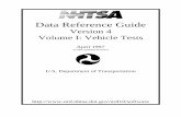 Data Reference Guide - NHTSA · ii NHTSA Vehicle Data Reference Guide Several examples may help to illustrate where certain types of tests fit into the data bases: < Tests done as