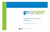 Leadership Council Meeting - PAC, Packaging Consortium · Leadership Council Meeting" December 4th ... - PAC NEXT to publish SWOT analysis of three MRF types. This report will inform