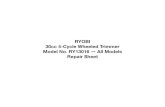 RYOBI 30cc 4-Cycle Wheeled Trimmer Model No. RY13016 — All ... ipl.pdf · Model No. RY13016 — All Models Repair Sheet. 2 RYOBI 30CC 4-CYCLE WHEELED TRIMMER MODEL NO. RY13016 FIguRe