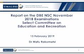 Report on the DBE NSC November 2018 Examinations Select ...pmg-assets.s3-website-eu-west-1.amazonaws.com/190213UMALUSI.pdf · verification and moderation of SBA of 15 subjects that