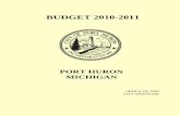 BUDGET COVER Revised Government/Prior Year... · 2019-09-19 · PROPOSED BUDGET CITY OF PORT HURON FOR THE FISCAL YEAR 2010-2011 Prepared by the Director of Finance for the City Manager