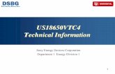 US18650VTC4 Technical Information - Akkushop für 18650 ... · US18650VTC4 Technical Information 1 Sony Energy Devices Corporation Department 1 Energy Division 1 . Device Solutions