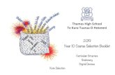 Thames High School Te Kura Tuarua O Hotereni · Thames High School ... Year 10 Course Selection Booklet Curriculum Structure Stationery Digital Devices Kete Selection . Year 10 Curriculum