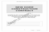 NEW HOME CONSTRUCTION CONTRACT - HBC · NEW HOME CONSTRUCTION CONTRACT _____ _____1 OWNER BUILDER NEW HOME CONSTRUCTION CONTRACT Suitable for the construction of a new home (or ...