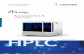 HPLC - Icon Scientific Inc. · Applicable documents: AZURA® Autosampler AS 6.1L Instructions (Document number V6821) Declaration of conformity Basic safety instructions Target group