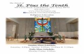 The Church of St. Pius the Tenth · 2020-03-12 · scheduled for the 1st Saturday of the month. Godparents must be practicing Catholics who have received the Sac-raments of Baptism,