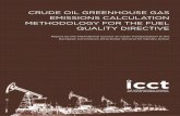 CRUDE OIL GREENHOUSE GAS EMISSIONS ......CRUDE OIL GREENHOUSE GAS EMISSIONS CALCULATION METHODOLOGY FOR THE FUEL QUALITY DIRECTIVE Report by the international Council on …