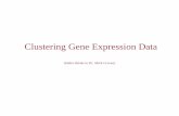 Clustering Gene Expression Datapages.cs.wisc.edu/~molla/summer_research_program/lecture3.pdfGene Expression Profiles • we’ll assume we have a 2D matrix of gene expression measurements