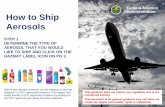 Federal Aviation Administration How to Ship Aerosols · secure aerosol can(s). 2. protect aerosol can(s) by wrapping the can(s) in a cushioning material such as bubble wrap. the release