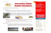 March 2010 Volume 4, Issue 3 Event Calendar Corvette Club ......Santa BarbaraSanta Barbara Santa Barbara Inside this issue: President’s Message 2 Membership 3 Classifieds 3 ... You