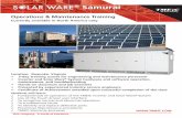 Solar Ware Samurai Op and Maint Training Flyer-Oct2019 copy · ® Samurai. Qualiﬁ ed Engineers and Technicians involved in the operation, maintenance, and troubleshooting of photovoltaic