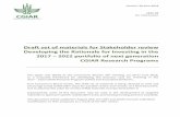 Draft set of materials for Stakeholder review Developing ... · 2017 – 2022 portfolio of next generation ... encourage broad stakeholder input for possible review and revision of