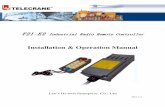 Installation & Operation Manual - Telecrane® USAThis manual is used as a reference of F21-E2 remote. There are two parts for different users, operator and technician. To avoid any