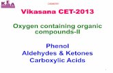 CHEMISTRY Vikasana CET-2013kea.kar.nic.in/vikasana/chemistry_2013/che_c14.pdf · CHEMISTRY The wrong statement is 1) CO 2 can displace phenol from aqueous solution of sodium phenate.