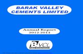 BARAK VALLEY CEMENTS LIMITED...BARAK VALLEY CEMENTS LIMITED / 1 Annual Report 2012-13 NOTICE NOTICE is hereby given that the 14th Annual General Meeting of the Members of BARAK VALLEY