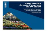 Community Grants Program 2019-2020 · 1 Introduction The Community Grants Program awards project-specific cash grants to registered non-profit organizations and charities located