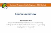 Computer Programming for Engineers (2014 Spring)contents.kocw.net/KOCW/document/2014/sungkyunkwan/kimh... · 2016-09-09 · Course overview Hyoungshick Kim Department of Computer